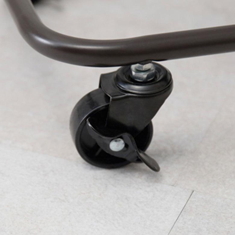 ランドリーラック バスケット かご 付 ワイヤー ラウンド 2段 縦型 ワゴン ランドリー ラック キャスター 洗濯 スリム 収納  洗濯物 入れ 北欧 おしゃれ 96046 | ブランド登録なし | 13