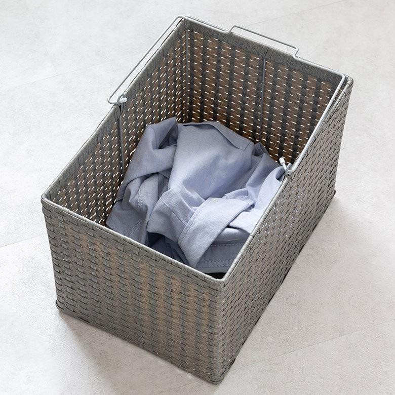 ランドリーラック バスケット かご 付 防水 スクエア 3段 縦型 ワゴン 斜め ランドリー ラック キャスター 洗濯 スリム 収納  洗濯物 入れ 北欧 おしゃれ 96054 | ブランド登録なし | 15