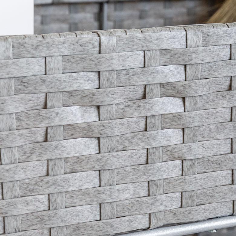 ランドリーラック バスケット かご 付 防水 スクエア 3段 縦型 ワゴン 斜め ランドリー ラック キャスター 洗濯 スリム 収納  洗濯物 入れ 北欧 おしゃれ 96054 | ブランド登録なし | 10