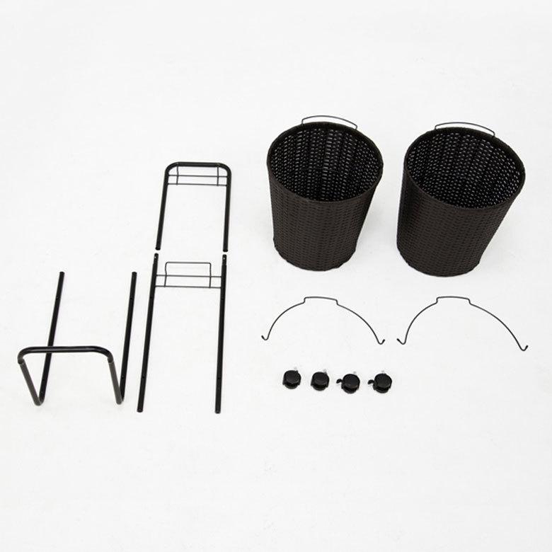 ランドリーラック バスケット かご 付 防水 ラウンド 2段 縦型 ワゴン ランドリー ラック キャスター 洗濯 スリム 収納  洗濯物 入れ 北欧 おしゃれ 96058 | ブランド登録なし | 20