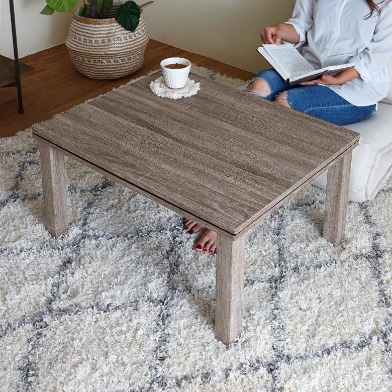 こたつテーブル MS-303H ブラウン 100V 300W HAGiHARA（萩原） テーブル こたつ 炬燵 コタツ 本体 ヒーター MS-303H