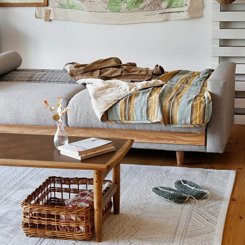 ソファ ベッド 3人掛け ロー ソファー シングル クッション 付き ファブリック 収納 ローリング式 北欧 おしゃれ モダン 家具 インテリア  西海岸 96066 | 関家具 | 05