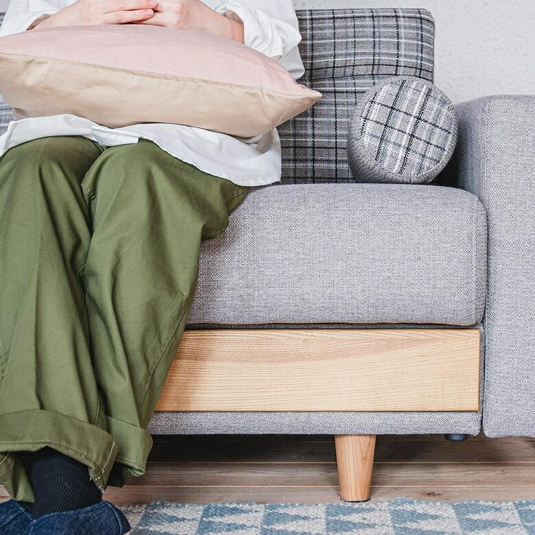 ソファ ベッド 3人掛け ロー ソファー シングル クッション 付き ファブリック 収納 ローリング式 北欧 おしゃれ モダン 家具 インテリア  西海岸 96066 | 関家具 | 09