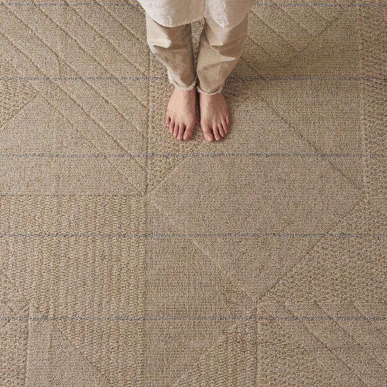 ラグ マット 日本製 国産 130×185cm 洗える 防ダニ 床暖房対応 丸洗い可 オールシーズン 春 夏 秋 冬 ウォッシャブル コンパクト 幾何学模様 96072 | スミノエ | 12