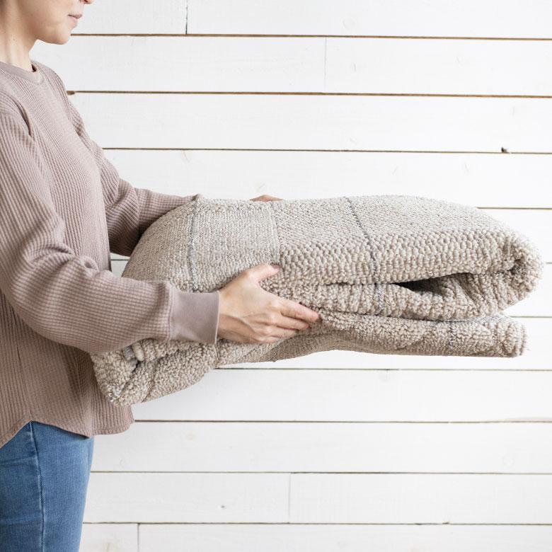 ラグ マット 日本製 国産 130×185cm 洗える 防ダニ 床暖房対応 丸洗い可 オールシーズン 春 夏 秋 冬 ウォッシャブル コンパクト 幾何学模様 96072 | スミノエ | 17