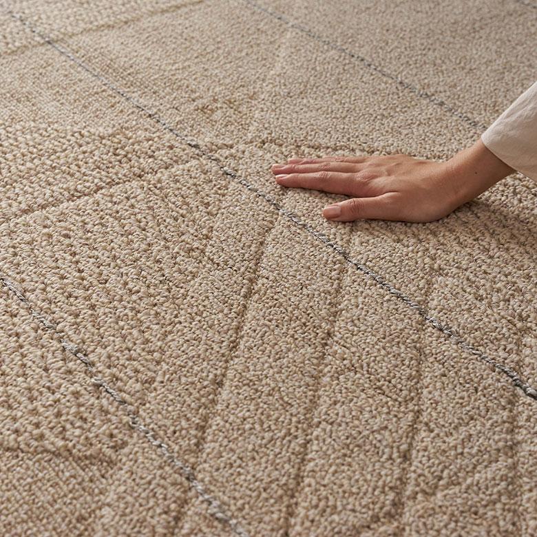 ラグ マット 日本製 国産 185×185cm 洗える 防ダニ 床暖房対応 遊び毛防止 オールシーズン 春 夏 秋 冬 おしゃれ 北欧 コンパクト インテリア 西海岸風 96073 | スミノエ | 13