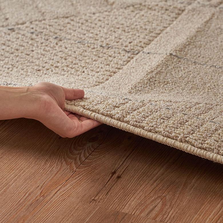 ラグ マット 日本製 国産 185×185cm 洗える 防ダニ 床暖房対応 遊び毛防止 オールシーズン 春 夏 秋 冬 おしゃれ 北欧 コンパクト インテリア 西海岸風 96073 | スミノエ | 16