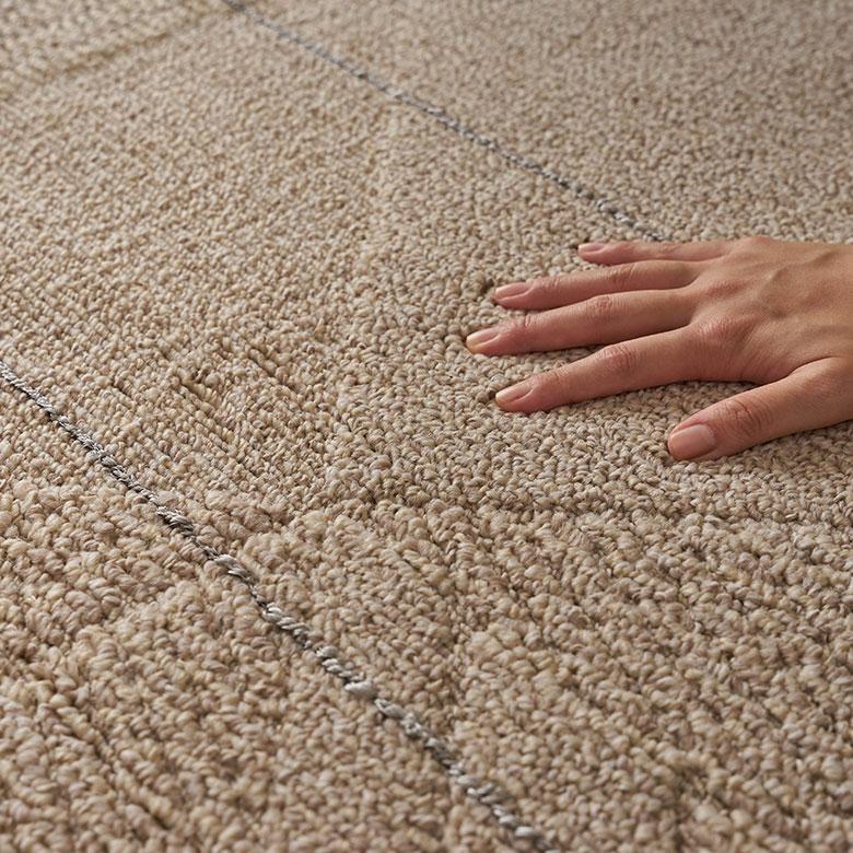 ラグ マット 日本製 国産 185×185cm 洗える 防ダニ 床暖房対応 遊び毛防止 オールシーズン 春 夏 秋 冬 おしゃれ 北欧 コンパクト インテリア 西海岸風 96073 | スミノエ | 06