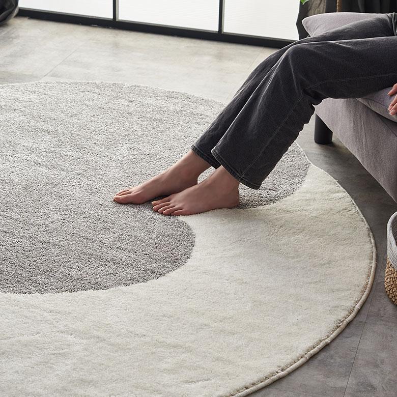 ラグ マット 日本製 国産 175×185cm 滑り止め 防ダニ 床暖房対応 遊び毛防止 オールシーズン 春 夏 秋 冬 おしゃれ 北欧 デザイン インテリア 西海岸風 96075 | スミノエ | 18