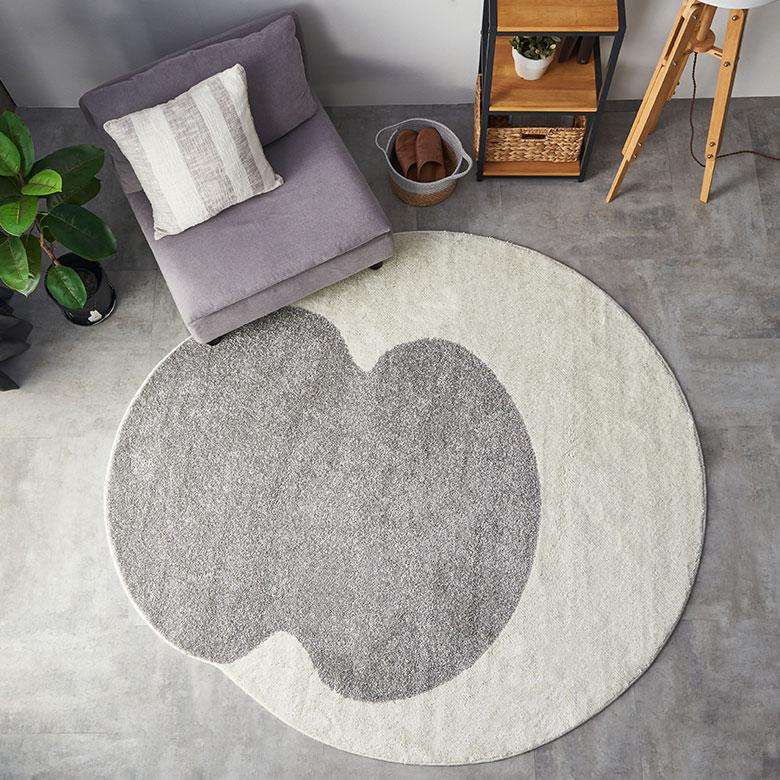 ラグ マット 日本製 国産 175×185cm 滑り止め 防ダニ 床暖房対応 遊び毛防止 オールシーズン 春 夏 秋 冬 おしゃれ 北欧 デザイン インテリア 西海岸風 96075 | スミノエ | 06