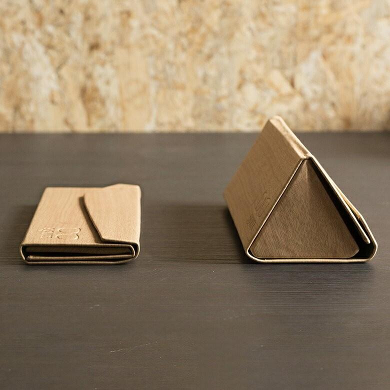 メガネケース サングラスケース SLOWER ライトブラウン スリム 眼鏡 おしゃれ 折りたたみ アイグラスケース 収納ケース めがね入れ ウッド調 97002 | ブランド登録なし | 03