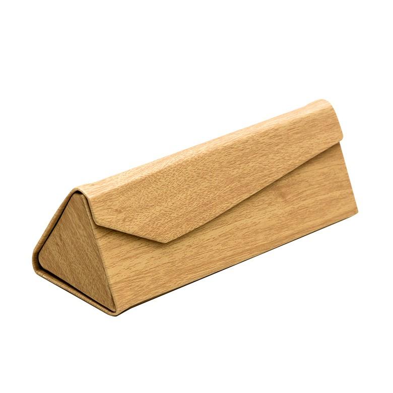 メガネケース サングラスケース SLOWER ライトブラウン スリム 眼鏡 おしゃれ 折りたたみ アイグラスケース 収納ケース めがね入れ ウッド調 97002 | ブランド登録なし | 08