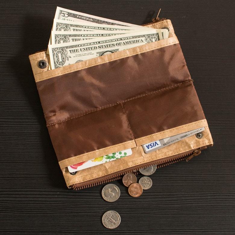 マルチケース スローワーバッグ ベージュ グレー ペーパーバッグ ペンケース 筆箱 ポーチ 小物入れ おしゃれ 軽量 耐水 タイベック 長財布 97003 | ブランド登録なし | 02