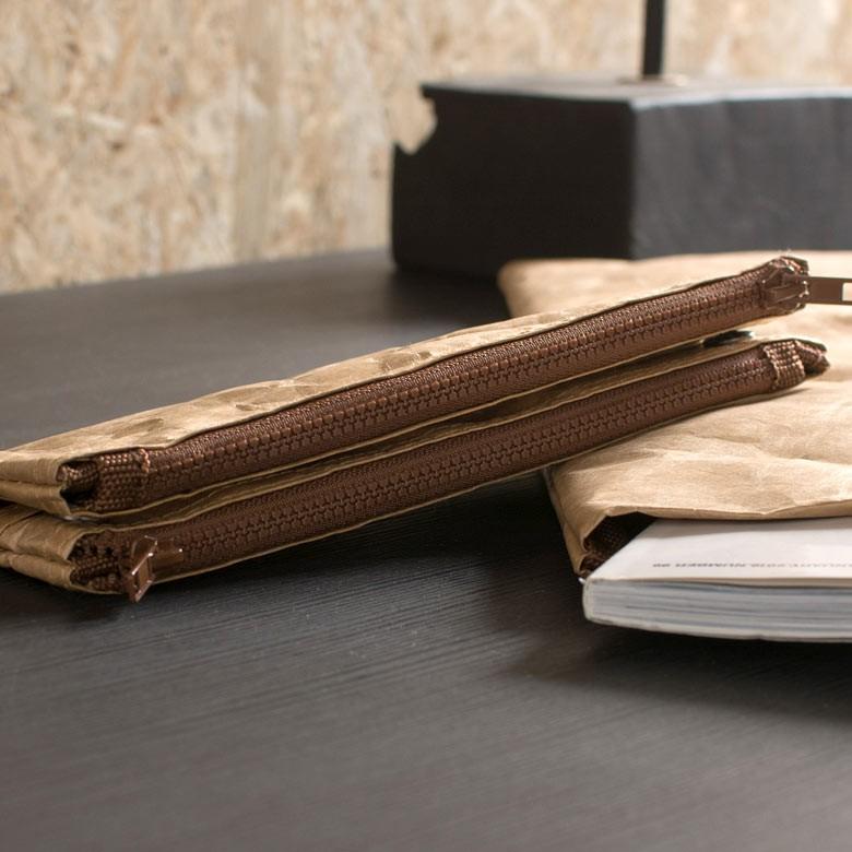 マルチケース スローワーバッグ ベージュ グレー ペーパーバッグ ペンケース 筆箱 ポーチ 小物入れ おしゃれ 軽量 耐水 タイベック 長財布 97003 | ブランド登録なし | 04