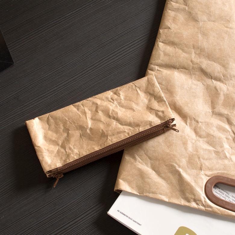 マルチケース スローワーバッグ ベージュ グレー ペーパーバッグ ペンケース 筆箱 ポーチ 小物入れ おしゃれ 軽量 耐水 タイベック 長財布 97003 | ブランド登録なし | 06