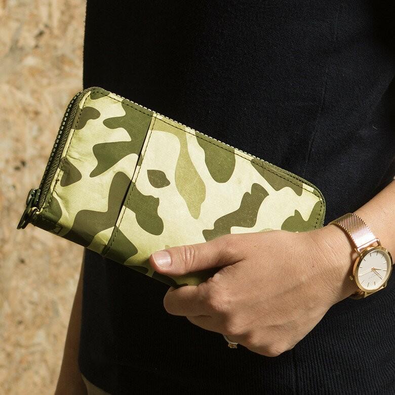 パスポートウォレット 長財布 カモフラージュ柄 迷彩柄 ペーパーバッグ トラベルウォレ ット ポーチ 小物入れ おしゃれ 軽量 耐水 タイベック 97005-cm | ブランド登録なし | 02