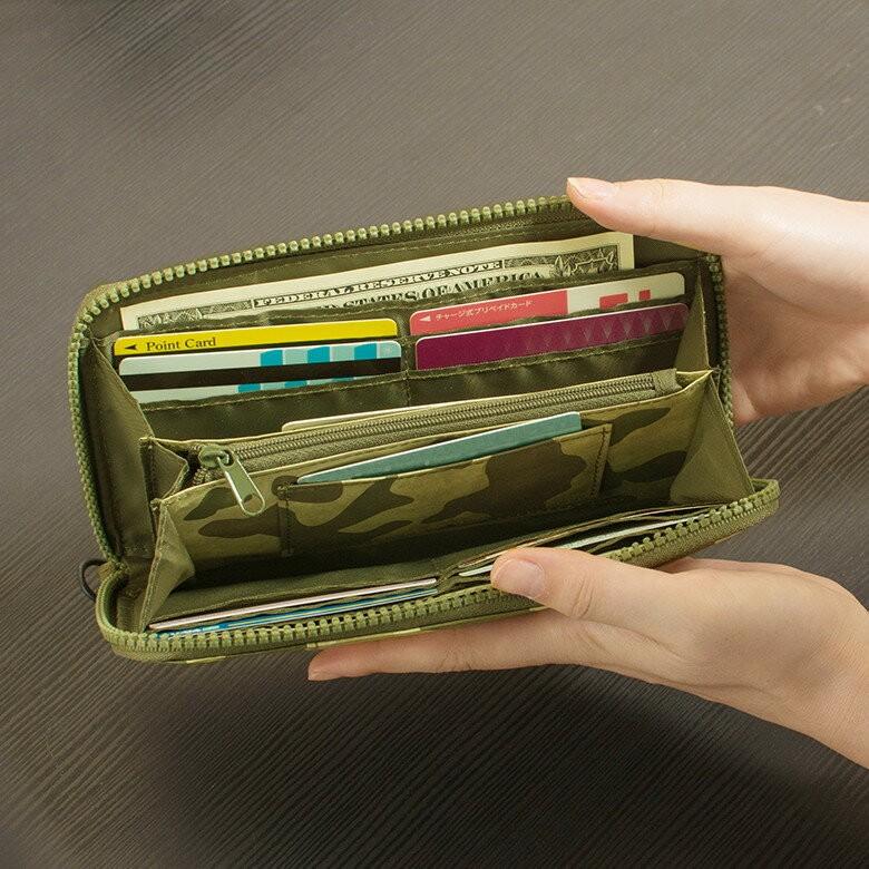 パスポートウォレット 長財布 カモフラージュ柄 迷彩柄 ペーパーバッグ トラベルウォレ ット ポーチ 小物入れ おしゃれ 軽量 耐水 タイベック 97005-cm | ブランド登録なし | 03