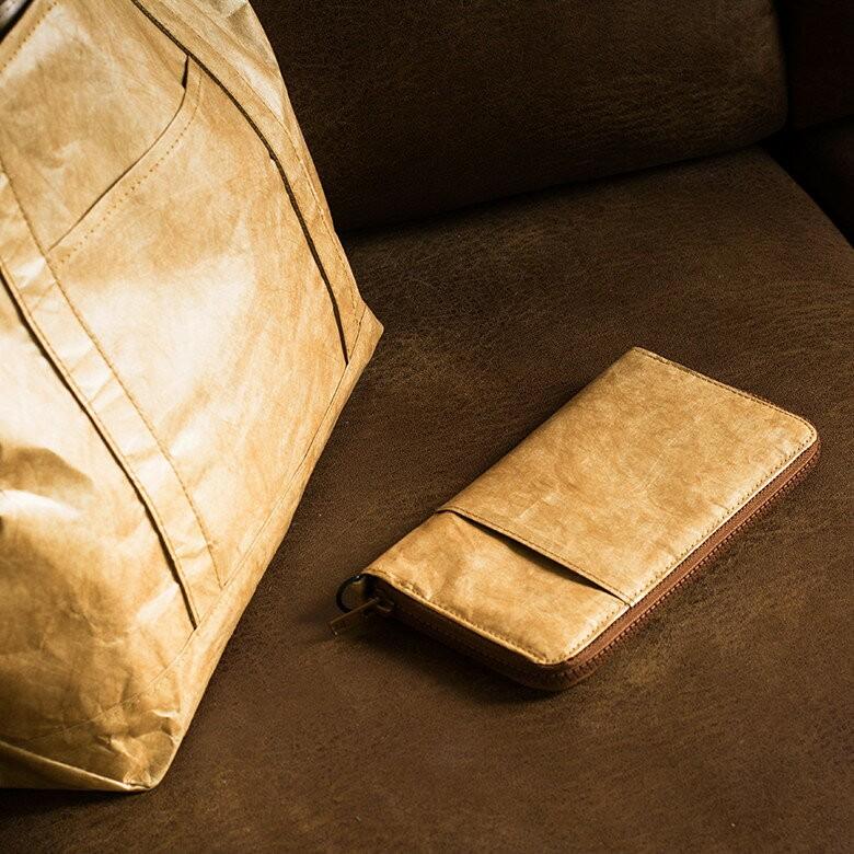 パスポートウォレット 長財布 ベージュ グレー ペーパーバッグ トラベルウォレット ポーチ 小物入れ おしゃれ 軽量 耐水 タイベック 97005 | ブランド登録なし | 12