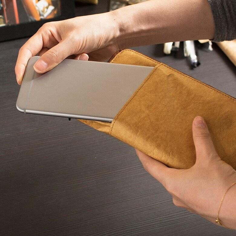 パスポートウォレット 長財布 ベージュ グレー ペーパーバッグ トラベルウォレット ポーチ 小物入れ おしゃれ 軽量 耐水 タイベック 97005 | ブランド登録なし | 02