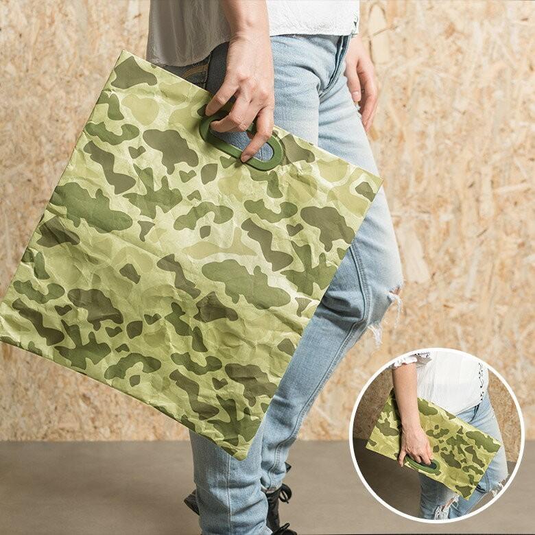 クラッチバッグ ブリーフ ケース 書類 カモフラージュ柄 迷彩柄 グレー