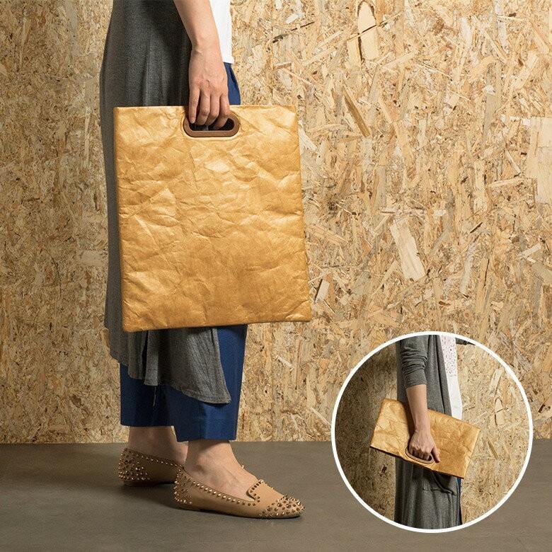 クラッチバッグ ブリーフケース 書類ケース ブラウン グレー ペーパーバッグ トラベルウォレット ポーチ 小物入れ おしゃれ 軽量 耐水 タイベック 97006 | ブランド登録なし | 06