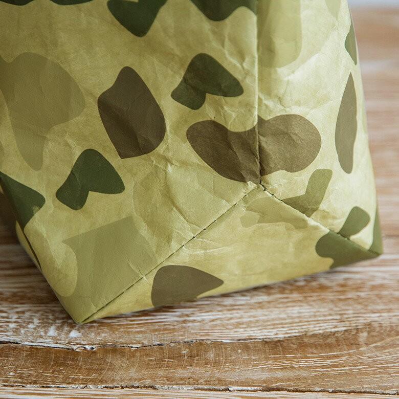 ランチバッグ 弁当 カモフラージュ柄 迷彩柄 ペーパーバッグ トラベルウォレット ポーチ 保冷 保温 おしゃれ 軽量 耐水 タイベック 紐閉じ 97008-cm | ブランド登録なし | 10