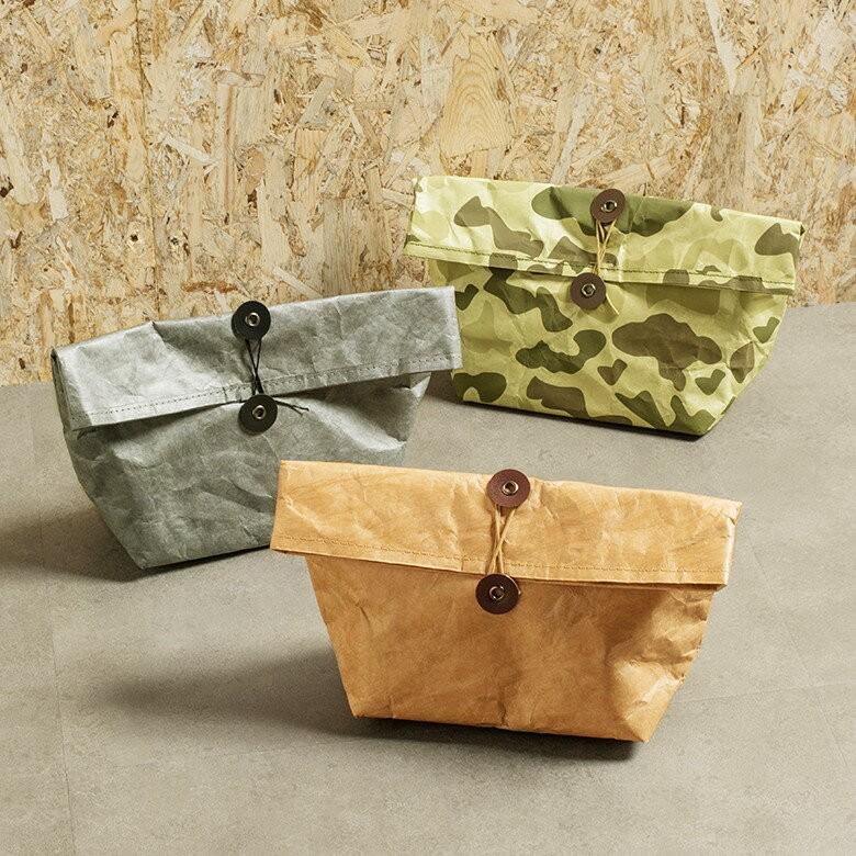 ランチバッグ 弁当 カモフラージュ柄 迷彩柄 ペーパーバッグ トラベルウォレット ポーチ 保冷 保温 おしゃれ 軽量 耐水 タイベック 紐閉じ 97008-cm | ブランド登録なし | 11