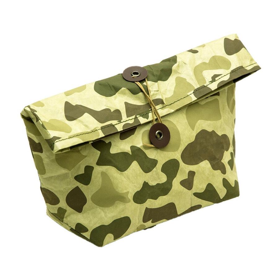 ランチバッグ 弁当 カモフラージュ柄 迷彩柄 ペーパーバッグ トラベルウォレット ポーチ 保冷 保温 おしゃれ 軽量 耐水 タイベック 紐閉じ 97008-cm | ブランド登録なし | 12