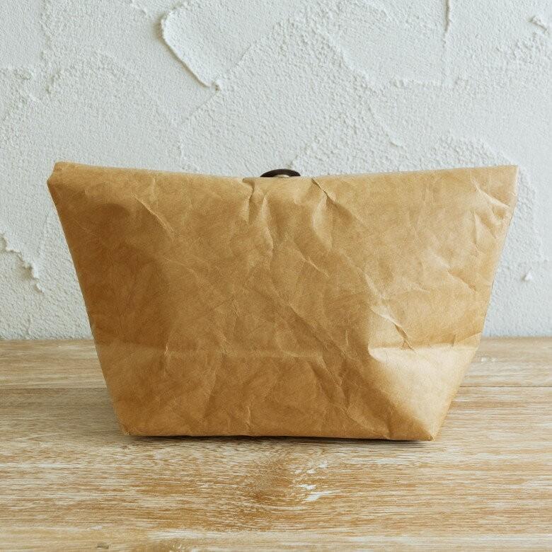 ランチバッグ 弁当 ブラウン グレー ペーパーバッグ トラベルウォレット ポーチ 保冷 保温 おしゃれ 軽量 耐水 タイベック 紐閉じ 97008 | ブランド登録なし | 11