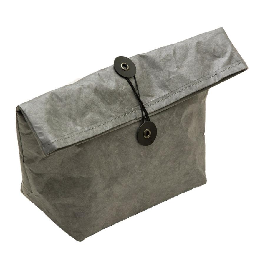 ランチバッグ 弁当 ブラウン グレー ペーパーバッグ トラベルウォレット ポーチ 保冷 保温 おしゃれ 軽量 耐水 タイベック 紐閉じ 97008 | ブランド登録なし | 14