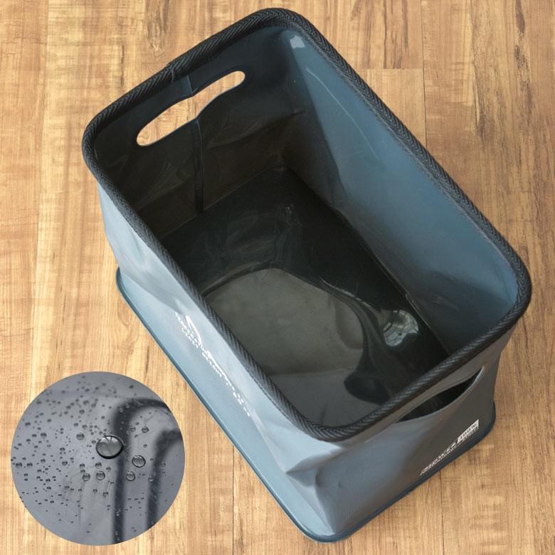 バスケット かご スクエア 深型 アーチハンドル付き 持ち手付き 耐水 防水 ランドリーバスケット 収納ボックス 洗濯かご ストッカー キッチン 釣り 97011 | ブランド登録なし | 09