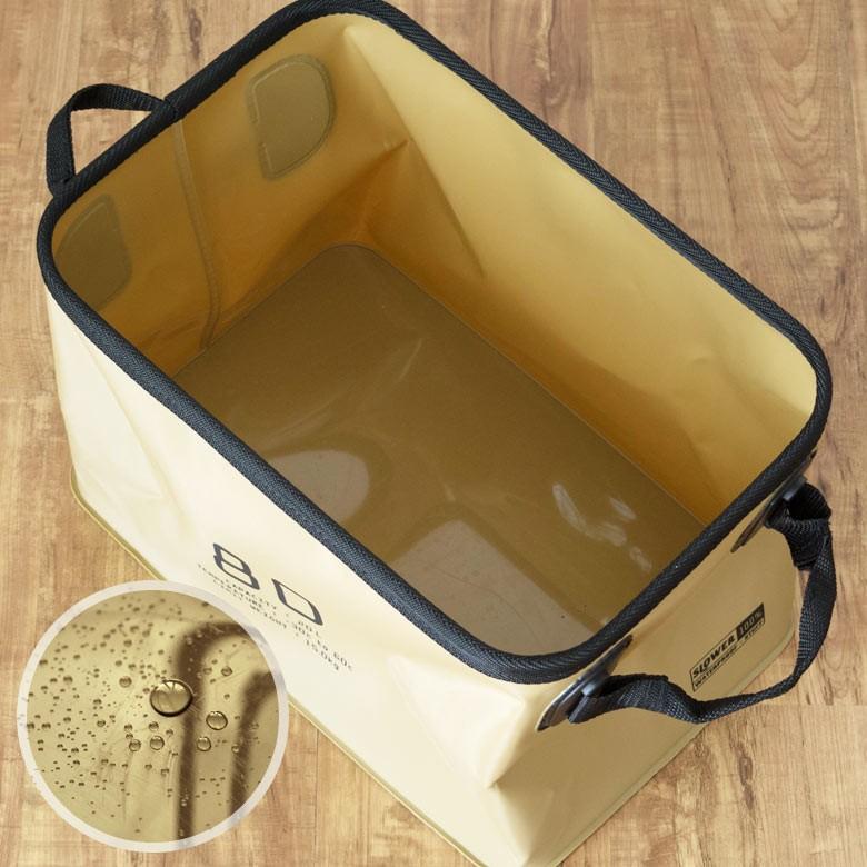 バスケット かご スクエア 深型 アーチハンドル付き 持ち手付き 耐水 防水 ランドリーバスケット 収納ボックス 洗濯かご ストッカー キッチン 釣り 97012 | ブランド登録なし | 09