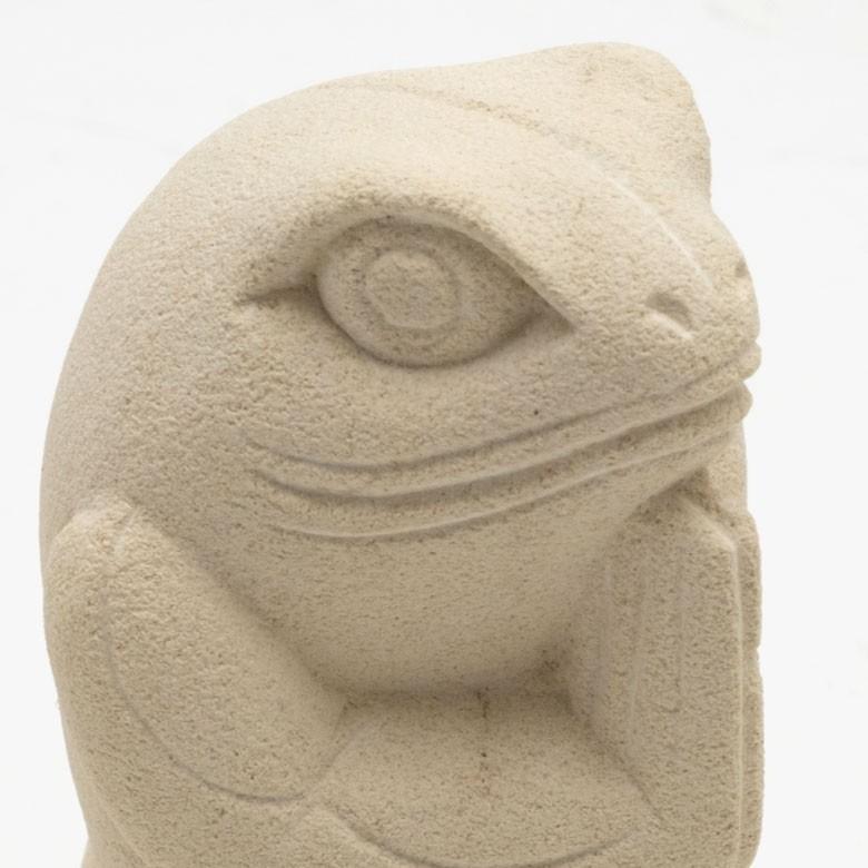 置物 オブジェ カエル お祈り 縁起物 幸運 石造 玄関 人形 バリ雑貨 アジアン 祭事 可愛い 9736 | ブランド登録なし | 01