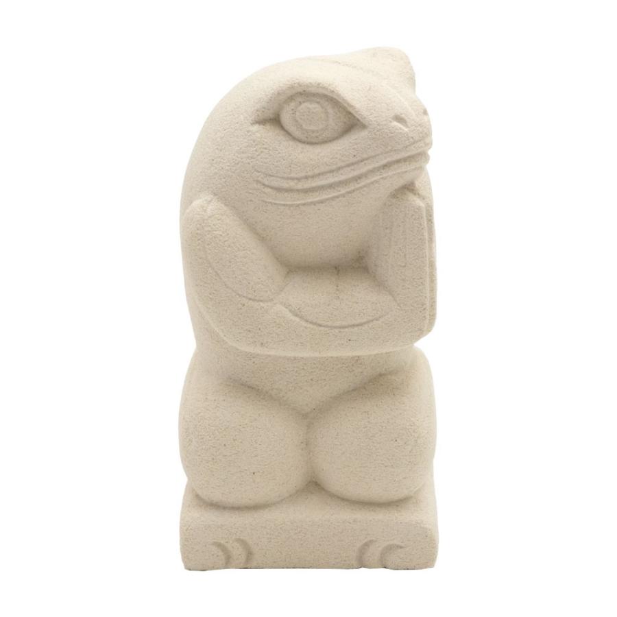 置物 オブジェ カエル お祈り 縁起物 幸運 石造 玄関 人形 バリ雑貨 アジアン 祭事 可愛い 9736 | ブランド登録なし | 14