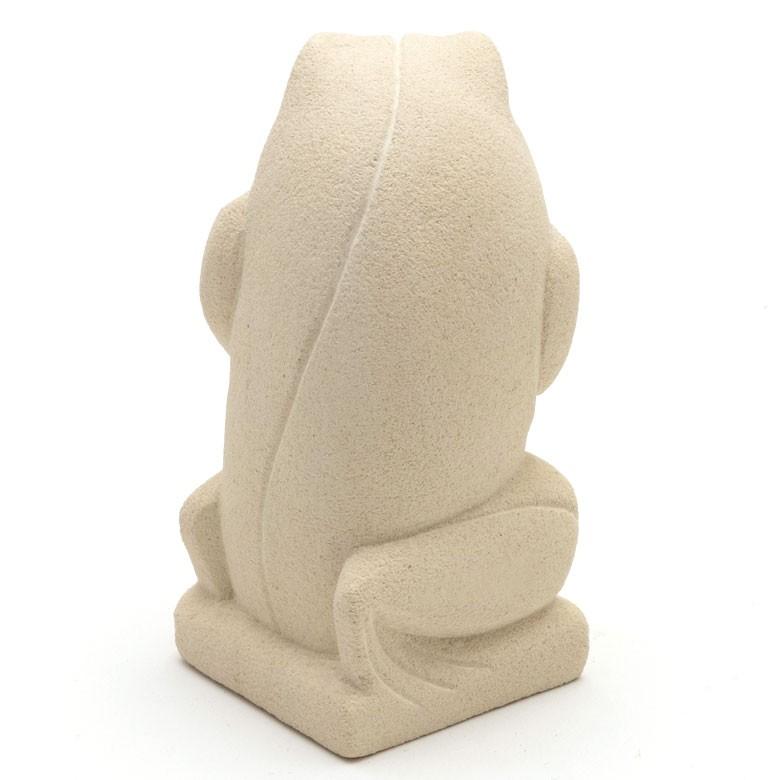 置物 オブジェ カエル お祈り 縁起物 幸運 石造 玄関 人形 バリ雑貨 アジアン 祭事 可愛い 9736 | ブランド登録なし | 07