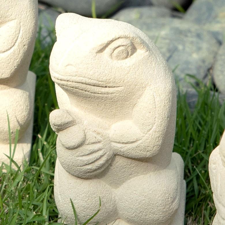 置物 オブジェ カエル ガムラン隊 カジャール お祈り 縁起物 幸運 石造 玄関 人形 バリ雑貨 アジアン 祭事 可愛い 9741 | ブランド登録なし | 15