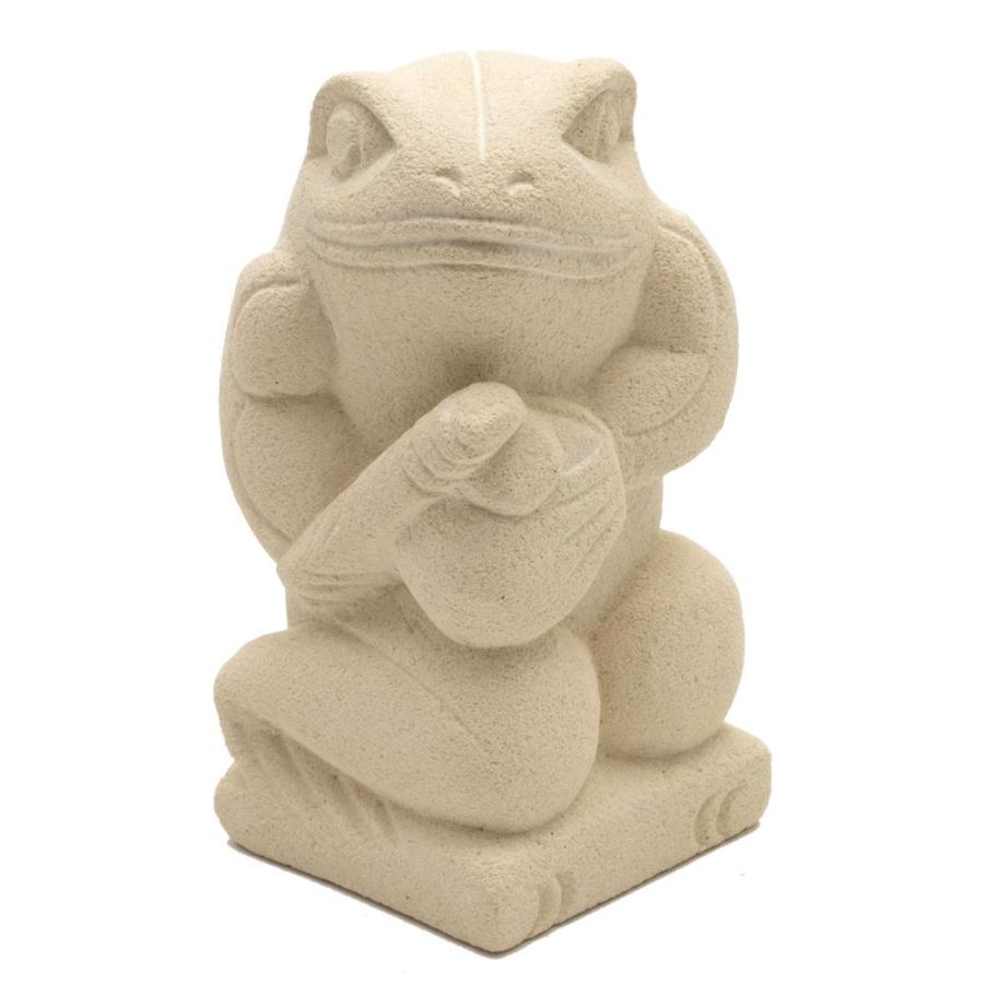 置物 オブジェ カエル ガムラン隊 カジャール お祈り 縁起物 幸運 石造 玄関 人形 バリ雑貨 アジアン 祭事 可愛い 9741 | ブランド登録なし | 16