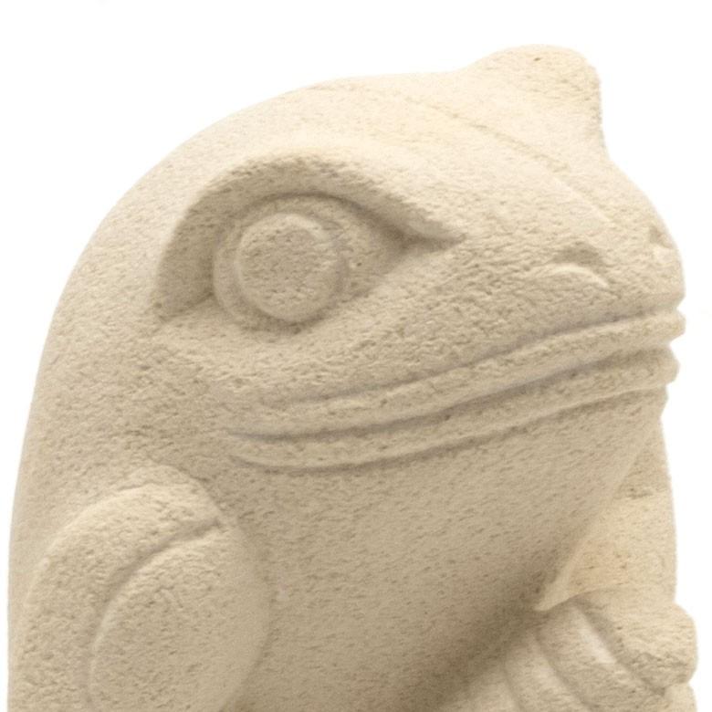 置物 オブジェ カエル ガムラン隊 カジャール お祈り 縁起物 幸運 石造 玄関 人形 バリ雑貨 アジアン 祭事 可愛い 9741 | ブランド登録なし | 02