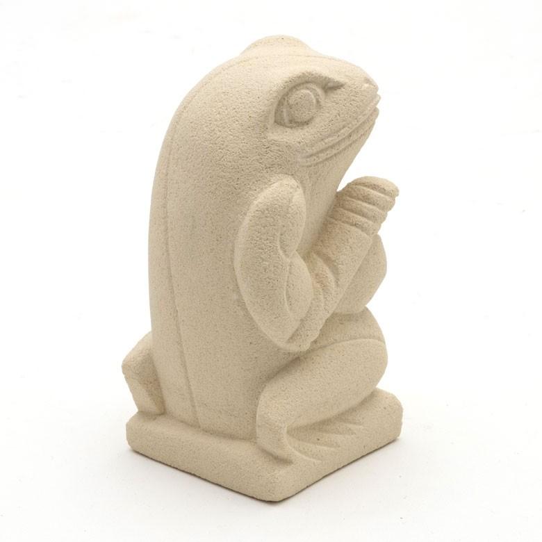 置物 オブジェ カエル ガムラン隊 カジャール お祈り 縁起物 幸運 石造 玄関 人形 バリ雑貨 アジアン 祭事 可愛い 9741 | ブランド登録なし | 08