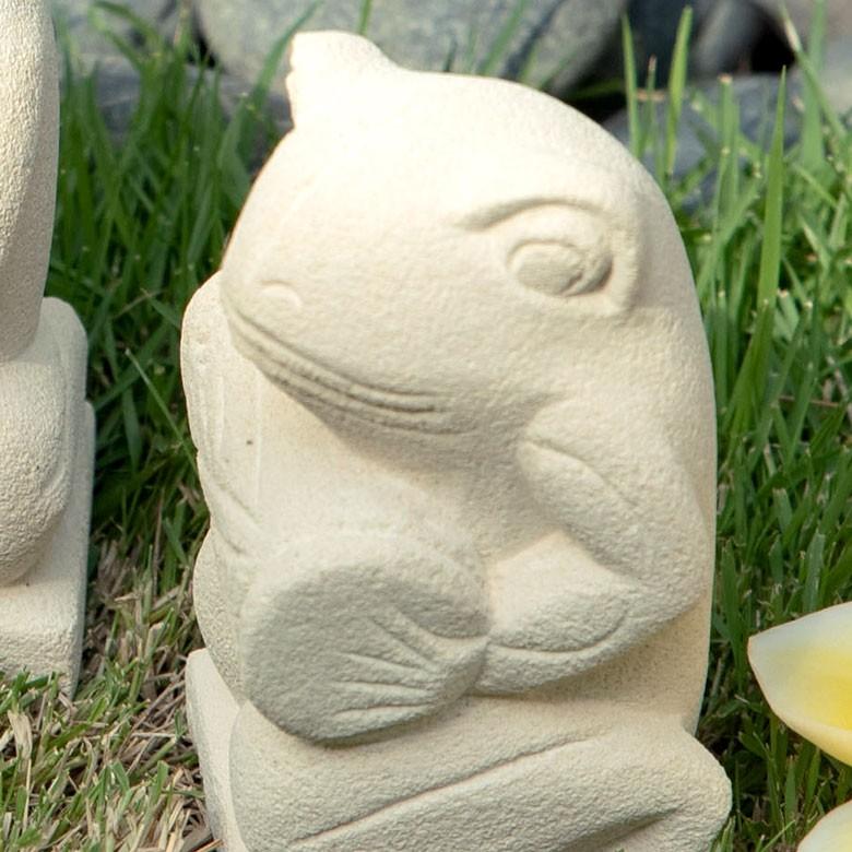 置物 オブジェ カエル ガムラン隊 チェンチャン お祈り 縁起物 幸運 石造 玄関 人形 バリ雑貨 アジアン 祭事 可愛い 9742 | ブランド登録なし | 14