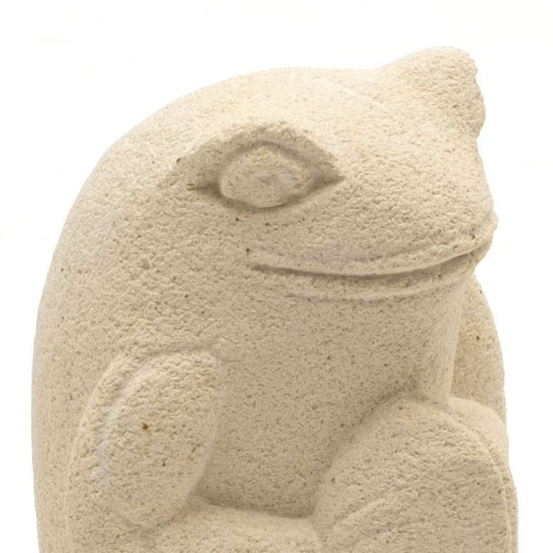 置物 オブジェ カエル ガムラン隊 チェンチャン お祈り 縁起物 幸運 石造 玄関 人形 バリ雑貨 アジアン 祭事 可愛い 9742 | ブランド登録なし | 01