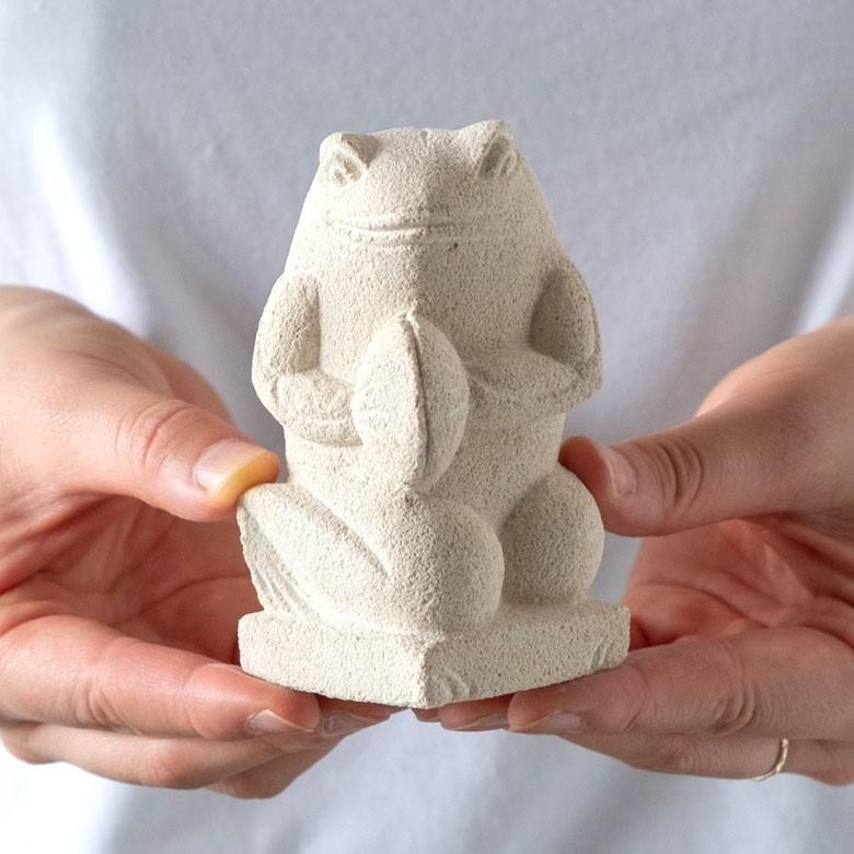 置物 オブジェ カエル ガムラン隊 チェンチャン お祈り 縁起物 幸運 石造 玄関 人形 バリ雑貨 アジアン 祭事 可愛い 9742 | ブランド登録なし | 03