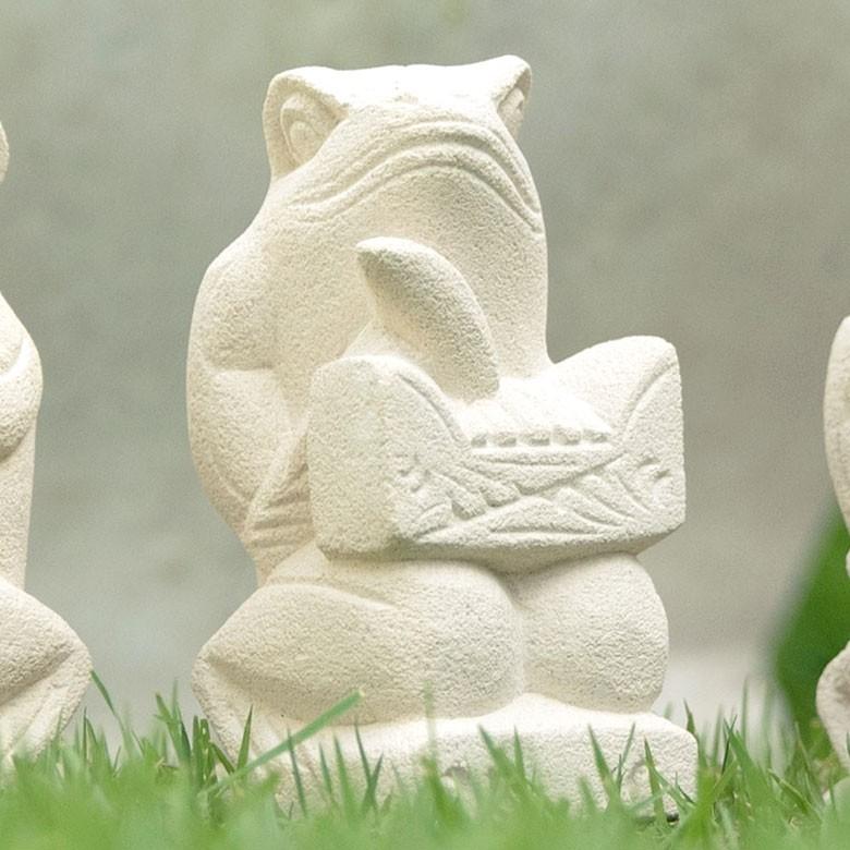 置物 オブジェ カエル ガムラン隊 ウガル お祈り 縁起物 幸運 石造 玄関 人形 バリ雑貨 アジアン 祭事 可愛い 9743 | ブランド登録なし | 12