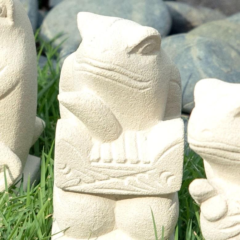 置物 オブジェ カエル ガムラン隊 ウガル お祈り 縁起物 幸運 石造 玄関 人形 バリ雑貨 アジアン 祭事 可愛い 9743 | ブランド登録なし | 15