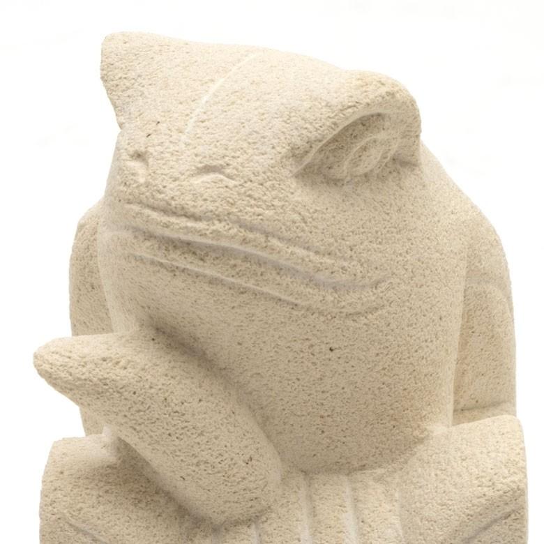 置物 オブジェ カエル ガムラン隊 ウガル お祈り 縁起物 幸運 石造 玄関 人形 バリ雑貨 アジアン 祭事 可愛い 9743 | ブランド登録なし | 02