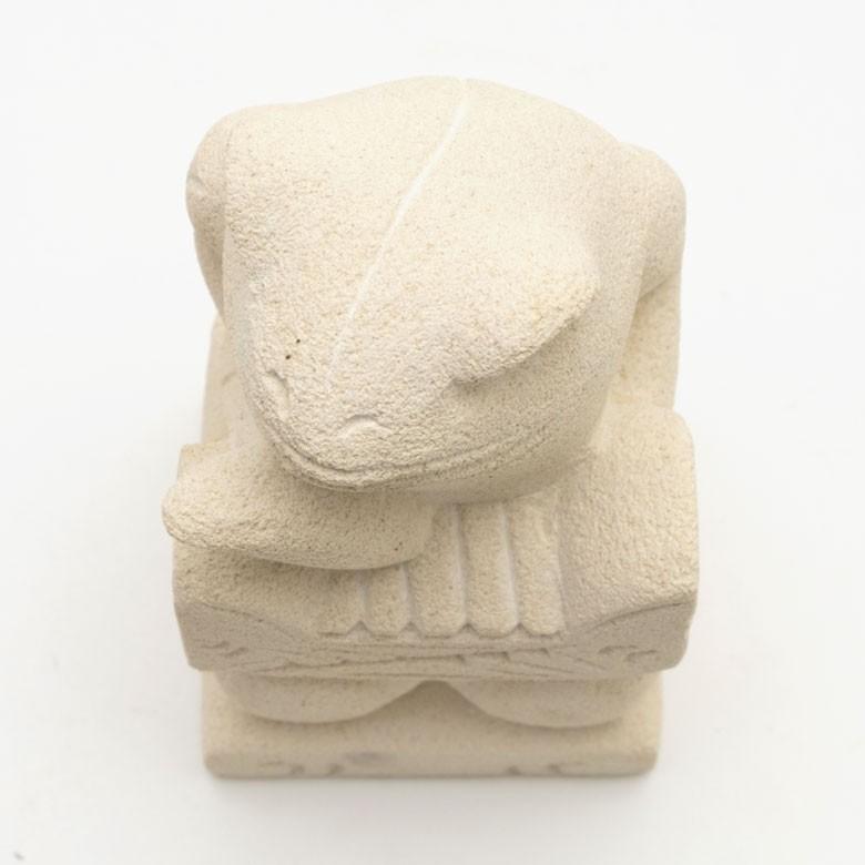 置物 オブジェ カエル ガムラン隊 ウガル お祈り 縁起物 幸運 石造 玄関 人形 バリ雑貨 アジアン 祭事 可愛い 9743 | ブランド登録なし | 05