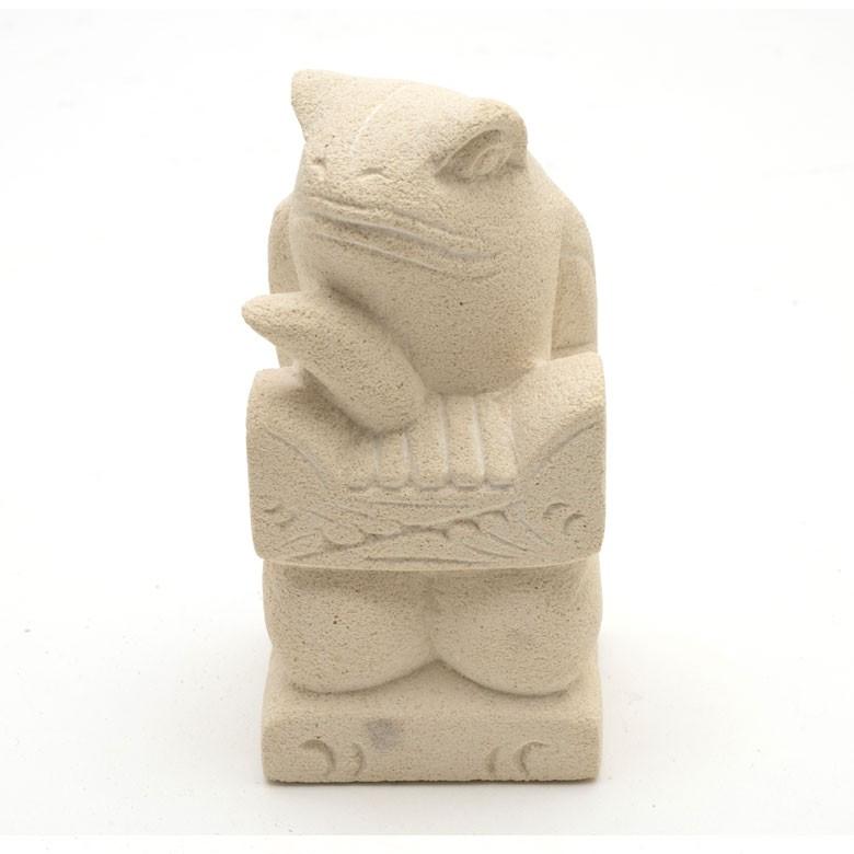 置物 オブジェ カエル ガムラン隊 ウガル お祈り 縁起物 幸運 石造 玄関 人形 バリ雑貨 アジアン 祭事 可愛い 9743 | ブランド登録なし | 08