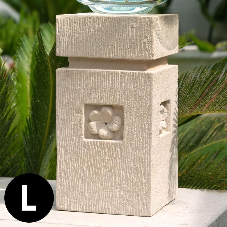 石柱 石造 オブジェ 置物 アジアン ばり パラス石 L アジア雑貨 バリ雑貨 エステ スパ リゾート プルメリア 9751 | ブランド登録なし