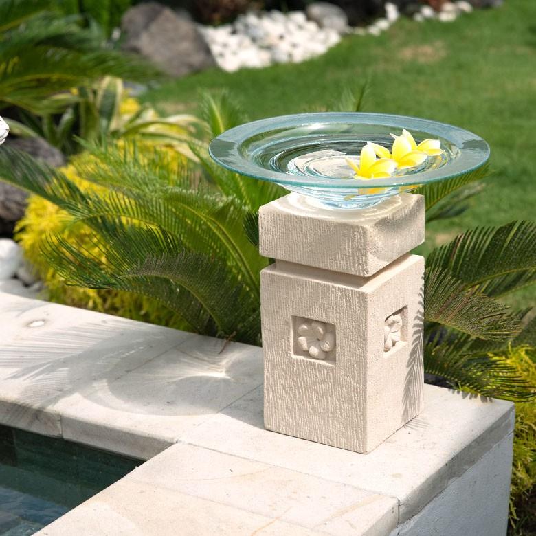 石柱 石造 オブジェ 置物 アジアン ばり パラス石 L アジア雑貨 バリ雑貨 エステ スパ リゾート プルメリア 9751 | ブランド登録なし | 04