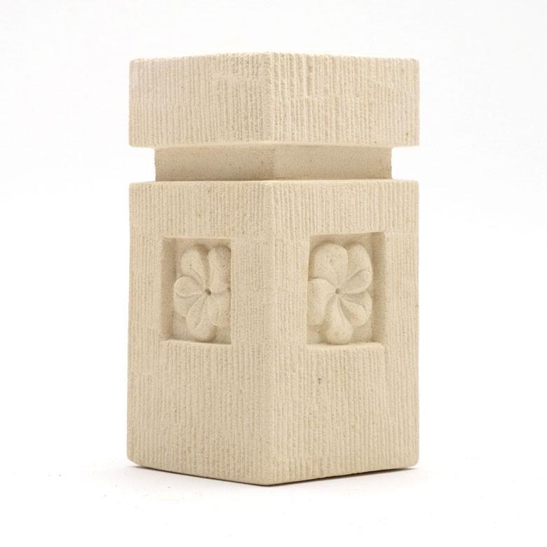 石柱 石造 オブジェ 置物 アジアン ばり パラス石 M アジア雑貨 バリ雑貨 エステ スパ リゾート プルメリア 9752 | ブランド登録なし | 05